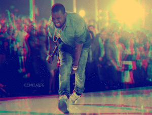 Kanye West GIF. Artiesten Gifs Kanye west Snl Zwarte skinhead 
