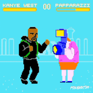 Kanye West GIF. Artiesten Gifs Kanye west Snl Zwarte skinhead 