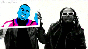 Kanye West GIF. Artiesten Gifs Kanye west Ophalen Schouderophalend Idk Kanye schouderophalen 