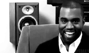 Kanye West GIF. Artiesten Gifs Kanye west Snl Zwarte skinhead 
