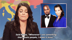 Kanye West GIF. Artiesten Gifs Kanye west Snl Saturday night live Weekendupdate Cecily sterke 