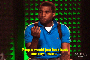 Kanye West GIF. Artiesten Gifs Kanye west Lachend Kim kardashian 