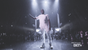 Kanye West GIF. Artiesten Gifs Kanye west Mic druppel 