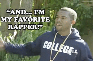 Kanye West GIF. Artiesten Gifs Kanye west Swag Mic druppel Af zijn 