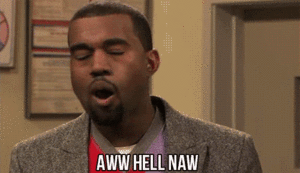 Kanye West GIF. Artiesten Gifs Kanye west Geen Echt niet 