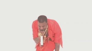 Kanye West GIF. Artiesten Gifs Kanye west Mic druppel 