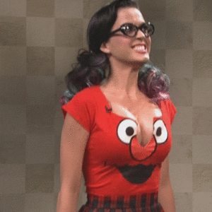 Katy Perry GIF. Artiesten Kauwgom Katy perry Gifs Nerveus Krekels In de war 