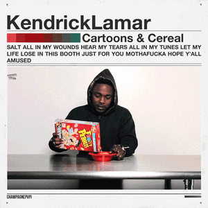 Kendrick Lamar GIF. Muziek Artiesten Gifs Kendrick lamar Cartoon en ontbijtgranen 