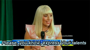 Lady Gaga GIF. Paparazzi Beroemdheden Artiesten Lady gaga Gifs Tanden en kiezen Zwarte lippen Grawl 