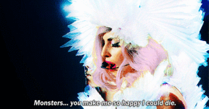 Lady Gaga GIF. Artiesten Lady gaga Gifs Hbo The monster ball tour Zo blij dat ik kon sterven 