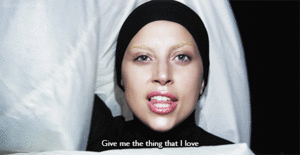 Lady Gaga GIF. Artiesten Lady gaga Gifs Leven Graham norton show Do what u want 