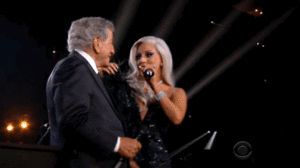 Lady Gaga GIF. Artiesten Lady gaga Gifs Grammys 2015 Tony bennett 