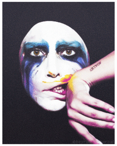 Lady Gaga GIF. Artiesten Lady gaga Gifs Mislukken Prestatie Mic Een backup danser 