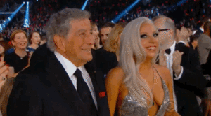 Lady Gaga GIF. Artiesten Lady gaga Gifs Grammys 2015 Tony bennett 