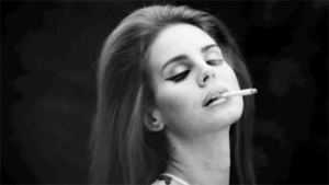 Lana Del Rey GIF. Artiesten Roken Sigaret Gifs Lana del rey Zwart en wit 