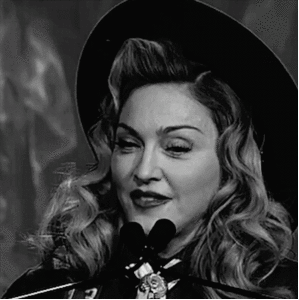 Madonna GIF. Artiesten Madonna Gifs Wenk Zwart en wit Music 