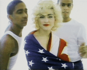 Madonna GIF. Amerika Artiesten Madonna Gifs 90s Glimlachen Eye roll Murica Schommel de stemming 