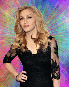 Madonna GIF. Artiesten Madonna Gifs Zwart en wit Het zingen Orgie Vergeef me 