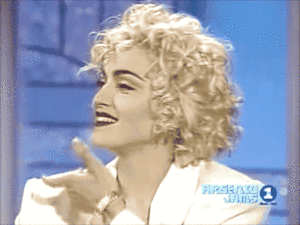 Madonna GIF. Artiesten Madonna Gifs 90s Lachend Glimlachen Goed spul 