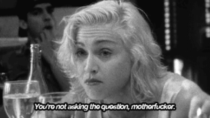 Madonna GIF. Artiesten Madonna Gifs Relaxed Zwart en wit Truth or dare 