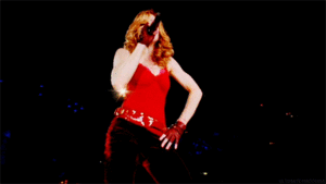 Madonna GIF. Dansen Artiesten Madonna Rood Gifs Het zingen Werkend Confessions tour 