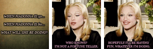 Madonna GIF. Artiesten Madonna Kleuren Gifs Animatie Glimlachen Collage Geript 