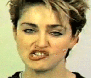 Madonna GIF. Artiesten Madonna Gifs &amp;#39;80 Grappig gezicht 