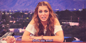 Miley Cyrus GIF. Grappig Artiesten Miley cyrus Tv Gifs Reacties Zeggen wat Kom weer 