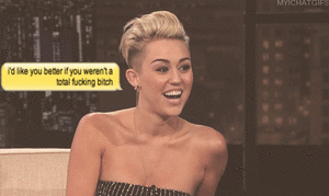 Miley Cyrus GIF. Artiesten Miley cyrus Gifs Glimlach 