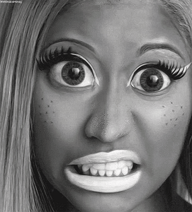 Nicki Minaj GIF. Artiesten Mode Gifs Nicki minaj Glimlach Spikes 