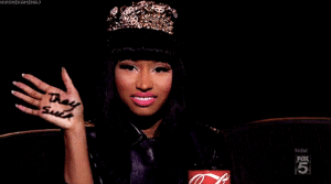 Nicki Minaj GIF. Artiesten Gifs Nicki minaj American idol Brandwond Zuigen 