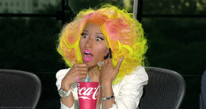 Nicki Minaj GIF. Artiesten Gifs Nicki minaj Geschokt 