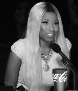 Nicki Minaj GIF. Televisie Beroemdheden Artiesten Gifs Nicki minaj Geschokt American idol Afgod Reality tv 