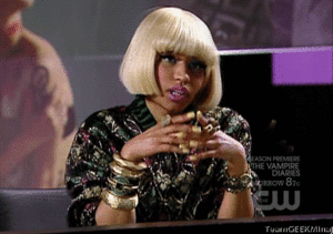 Nicki Minaj GIF. Artiesten Gifs Nicki minaj Griezelig Gelukkig Va va voom 