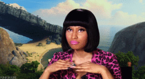 Nicki Minaj GIF. Artiesten Gifs Nicki minaj Het denken Kuiltjes 