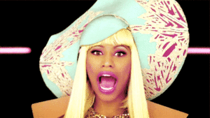 Nicki Minaj GIF. Muziek Artiesten Gifs Nicki minaj Knal Mode &amp;amp; beauty Starships 