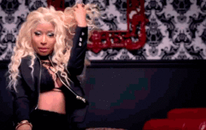 Nicki Minaj GIF. Artiesten Gifs Nicki minaj American idol Brandwond Zuigen 