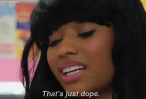 Nicki Minaj GIF. Artiesten Gifs Nicki minaj Griezelig Gelukkig Va va voom 