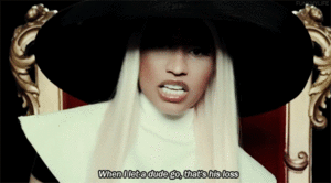 Nicki Minaj GIF. Muziek Artiesten Gifs Nicki minaj Knal Stupid hoe Roman reloaded 