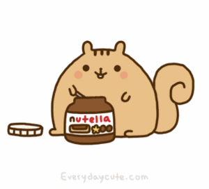 Nutella GIF. Kunst Eten en drinken Voedsel Kat Gifs Nutella Illustratie Het eten 