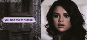 Nutella GIF. Eten en drinken Artiesten Selena gomez Gifs Nutella Blog Vragen Met Selena marie gomez Inlove Selenagomezask 