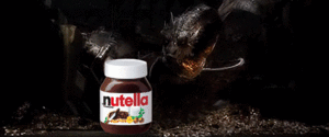 Nutella GIF. Eten en drinken Voedsel Gifs Nutella Het eten De hobbit Draak Verwoesting van smaug 