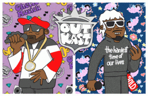 Outkast GIF. Muziek Artiesten Hip hop Mode Gifs Outkast  Illustratie Tik Big boi 