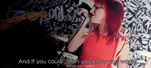 Paramore GIF. Artiesten Paramore Gifs Hayley williams Misery business 