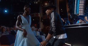 Pharrell Williams GIF. Dansen Artiesten Happy Gifs Pharrell williams Dans Oscars Lupita nyongo 