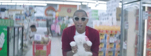 Pharrell Williams GIF. Artiesten Happy Gifs Pharrell williams Los angeles Music video 