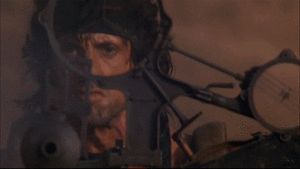 Sylvester Stallone GIF. Film Films en series Rambo Actie Gifs Filmsterren Sylvester stallone First blood Thriller 1982 