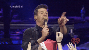 Robin Thicke GIF. Artiesten Gifs Robin thicke Iheartradio Jingle bal Blurred lines 