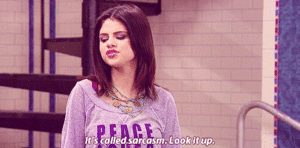 Selena Gomez GIF. Artiesten Wizards of waverly place Selena gomez Gifs Sarcastisch Sarcasme 