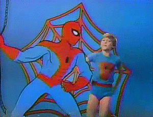 Spiderman GIF. Spiderman Superman Films en series Gifs Schuit 1981 Commercials Flash gordon Dukes of hazzard 